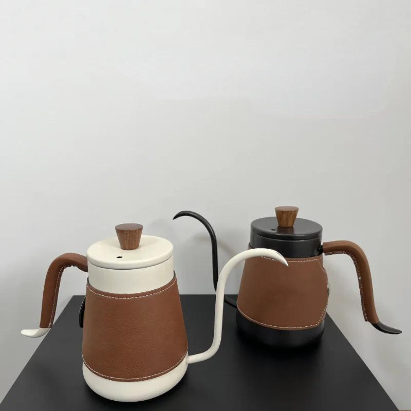 Coffee Teapot Goose Beak Kettles Stainless Coffee Maker Gooseneck Kettle Hand Drip Kettle Accessories Pot Accessory Steel Dining