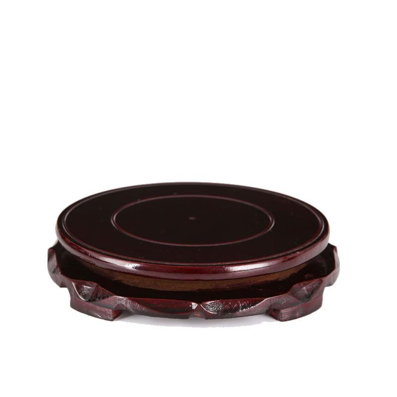 Rotatable Faux Wood Round Display Base