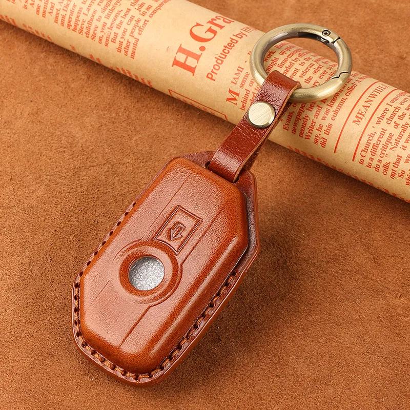 For BMW Motorcycle Leather Key Cover Waterbird R1250GS ADV C400gt 750gt Car Key Modification Decorative Protective Cover