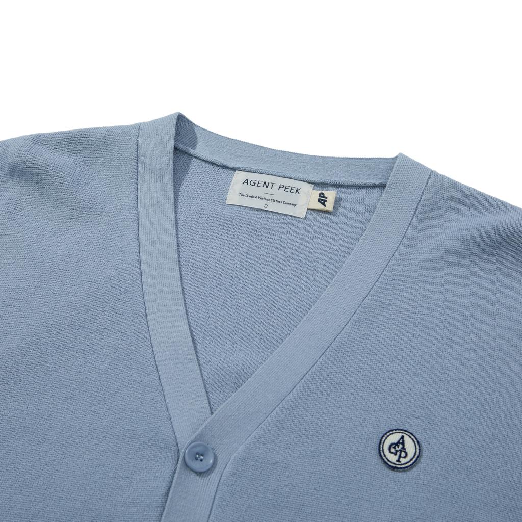 Agent Peek Agp Organic Crop Cardigan Sky Blue
