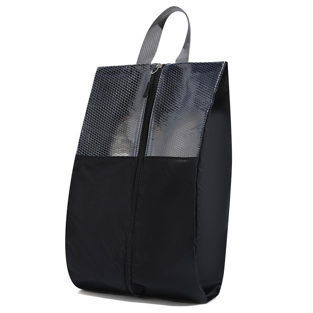 Travel Shoe Organizer With Foldable Design And Dustproof Cover For Suitcase Use