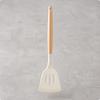 Silicone Turner with Beech Wood Handle Heat-Resistant Utensil Non-Scratch