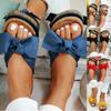 Women Flatform Bow Slides With Breathable Design For Summer Comfort**