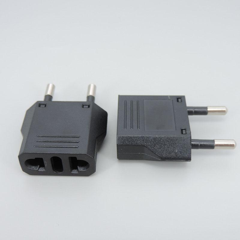 2-poliger Universal-US-zu-EU-Stecker USA zu Euro Europa Reise-Wand-AC-Netzladegerät-Steckdosenadapter-Konverter Rundsteckdose-Eingang