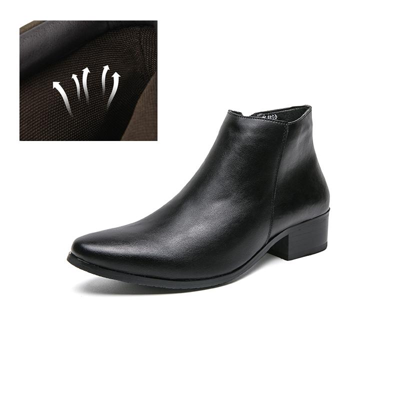 Neue italienische Herrenstiefel aus echtem Leder für den Winter/Frühling, mit Reißverschluss/Schnürung, britischer hoher Stiefel, spitze Stiefel aus Rindsleder für Herren