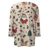 Women's Fashion Casual Round Neck Three-quarter Sleeve Christmas Print T-shirt Top