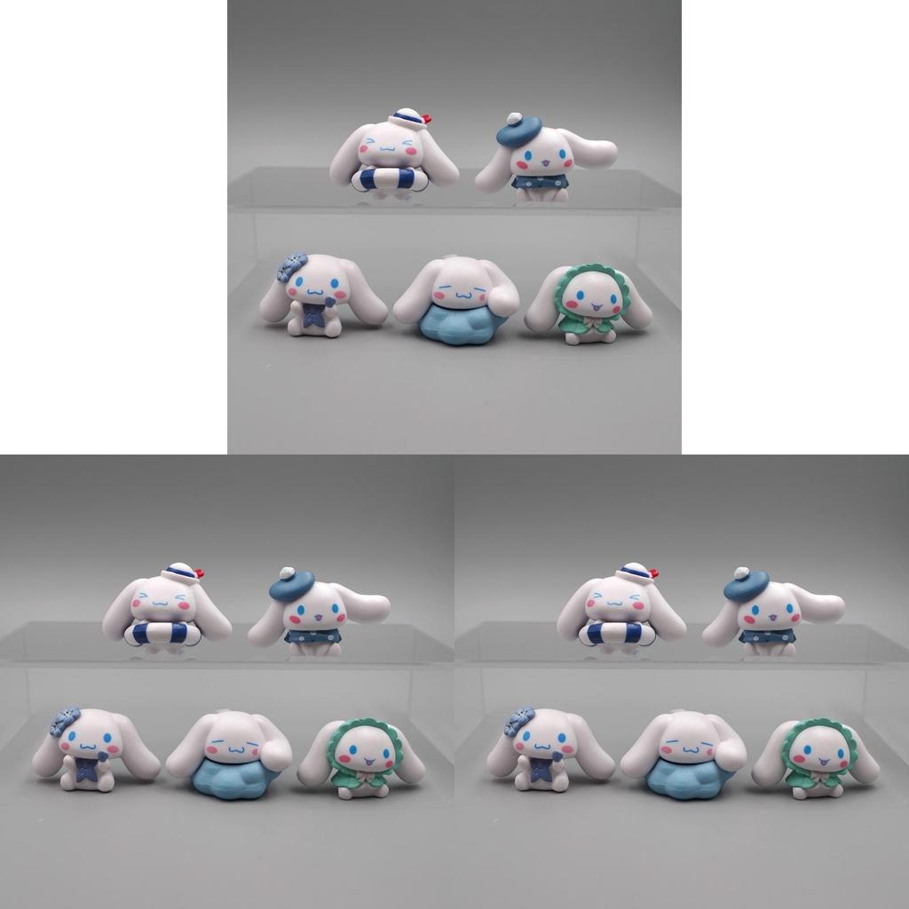 Figura Linda de Cinnamoroll Sanrio Anillo de Natación Juguete Juego de Figuras Para Decoración de Pasteles Diy