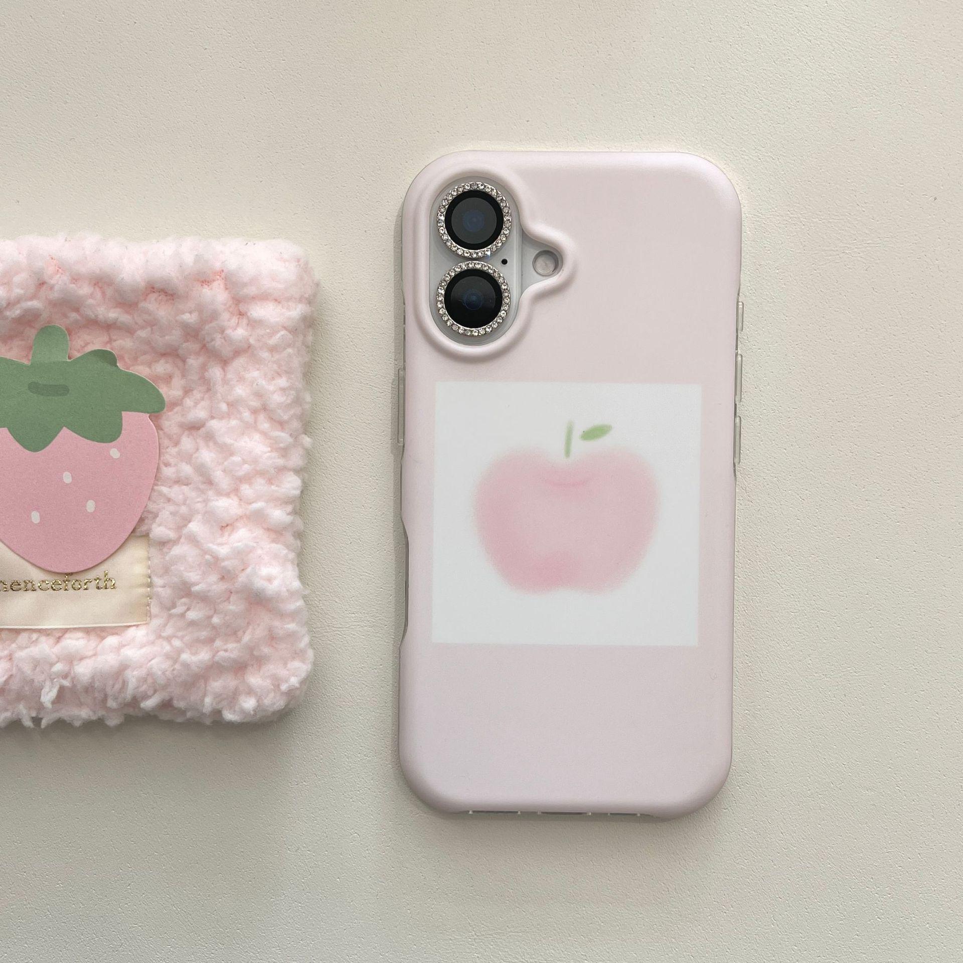 

Pale Pink Heart iPhone 17 Pro Max Case with Chain iPhone 14 Pro Max