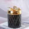 Electroplated Bird Ceramic Decorative Jar with Lid, Candle Jar, Aromatherapy Cup, Jewelry Storage Box, Handicraft Ornament