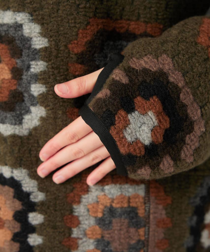 Snow Peak Wool Jacquard Cardigan and Size S JK-25AU024, Men's Women's, Olive,