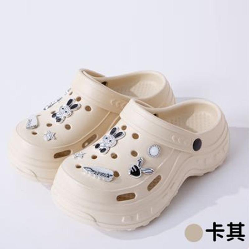 New thick-soled slippers women wear non-slip and wear-resistant cute cartoon eva slippers hole shoes wholesale
