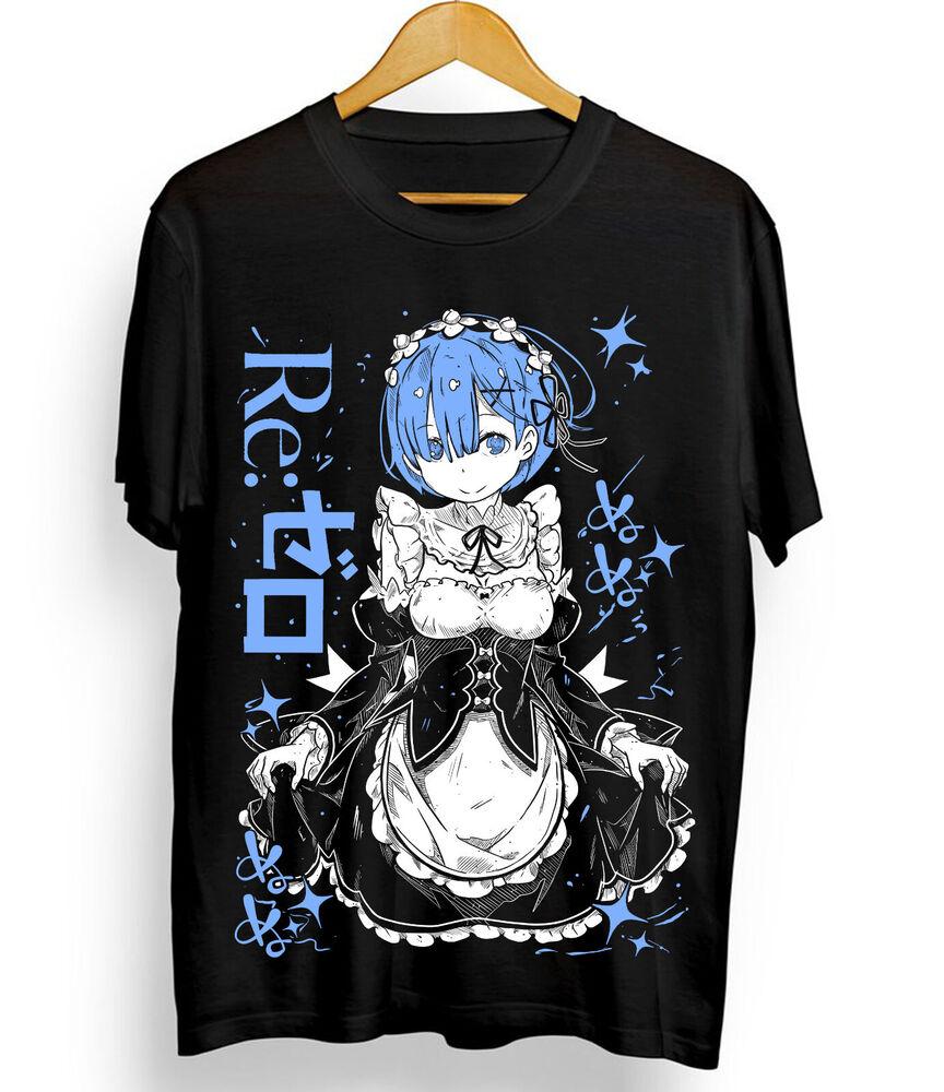 Rem Re Zero T-Shirt,Cute Re Zero Ram,Subaru,Jap   anese,Manga Graphic Tee