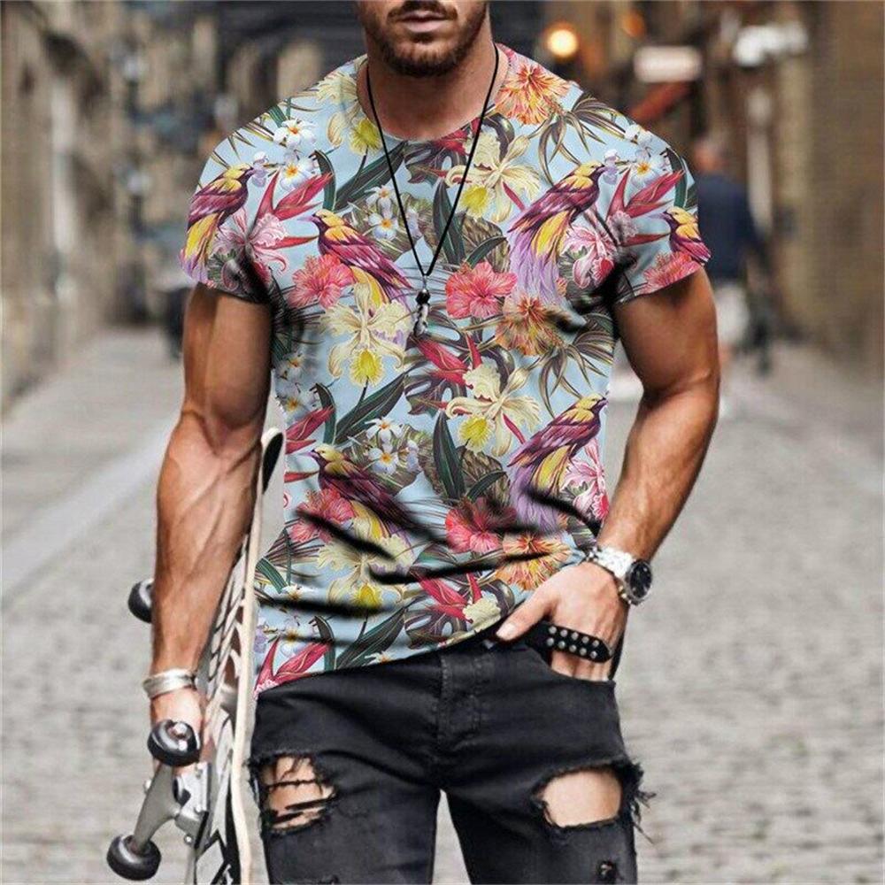 Summer Ethnic Style Original Men's T Shirts Fashion Unisex Casual Printed Tee Personality O-Neck Short Sleeve Tshirt