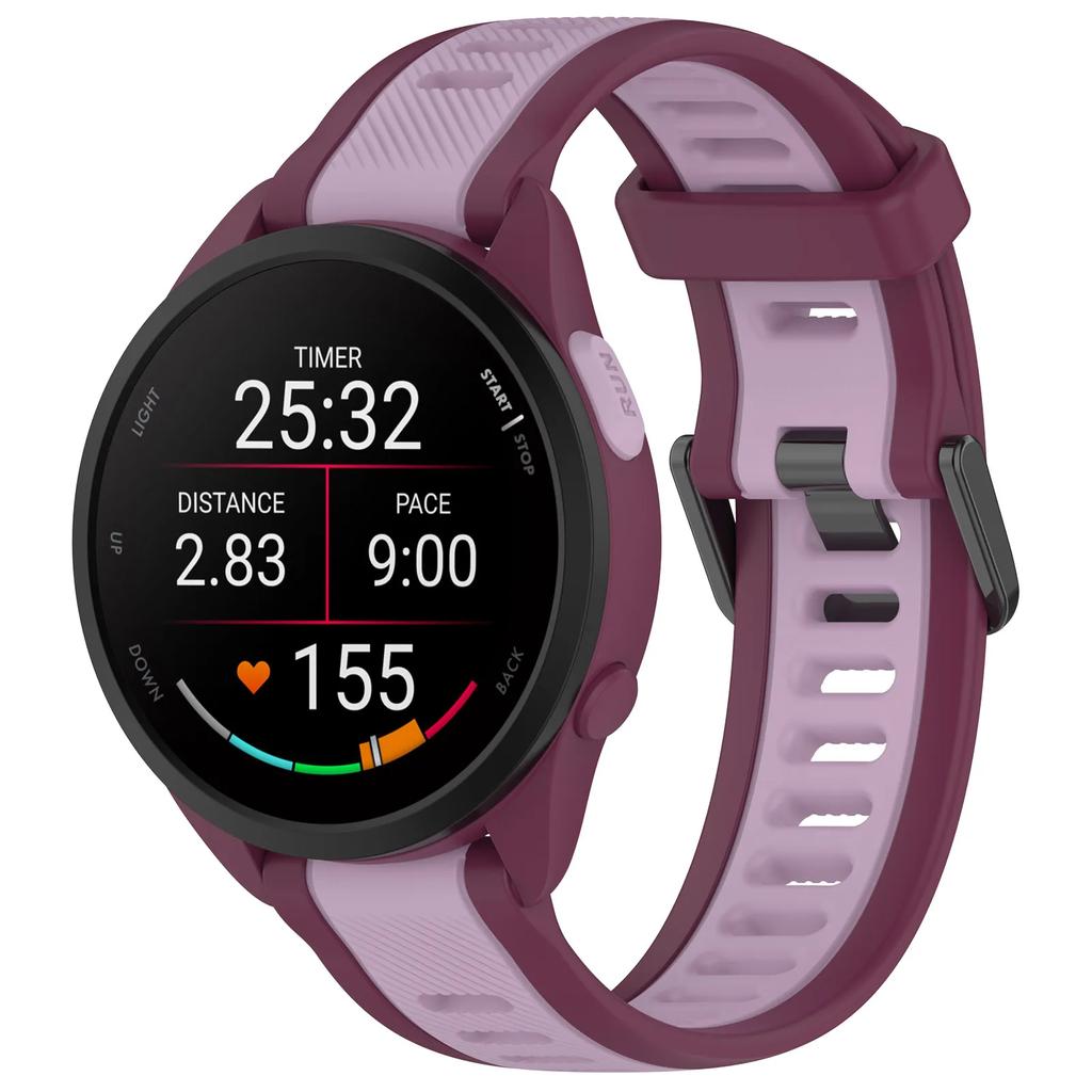18mm 20mm 22mm Officiellt Silikonarmband För Garmin Forerunner 55 165 965 265 645 Music Mjukt armband för Gramin Venu 3S Band