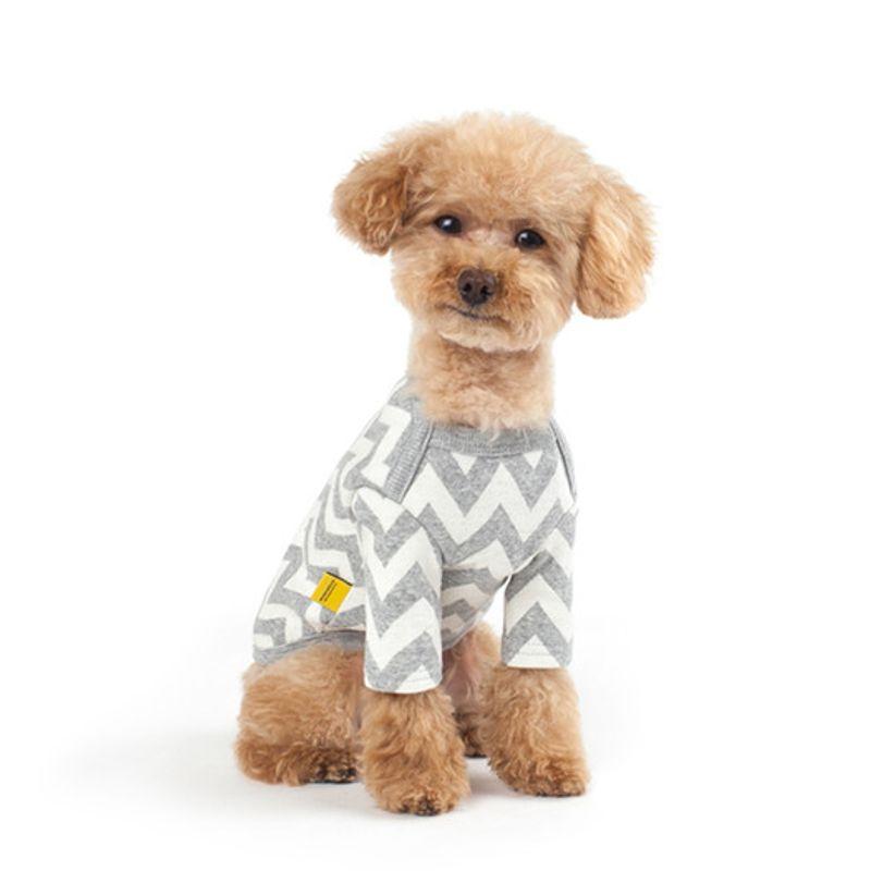 WE.FAM WEFAM Zigzag T-shirt - Gray