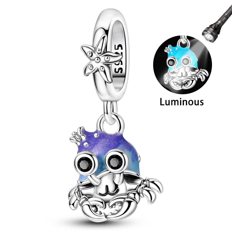 Fashion 925 Silver Summer Ocean World Series Sea Turtle Starfish Crab Octopus Charms Beads Fit 925 Bracelet DIY Jewelry
