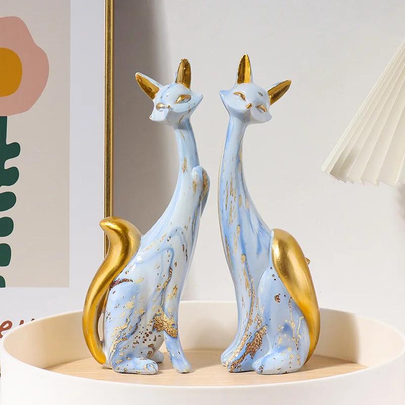 Sztuka Nordycka Malarstwo Olejne Miłośnik Graffiti Lis Dekoracja Biuro Gabinet Żywica Abstrakcyjne Ozdoby Figurki Sypialnia Biurko Rzeźba