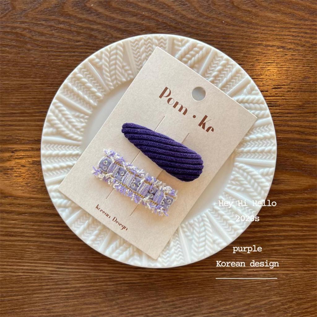 Winter Purple Elegant Hairpins Women Girls Kids Hair Clips Pin Barrettes Accessories Hairgrips Headdress Headwear Ornaments