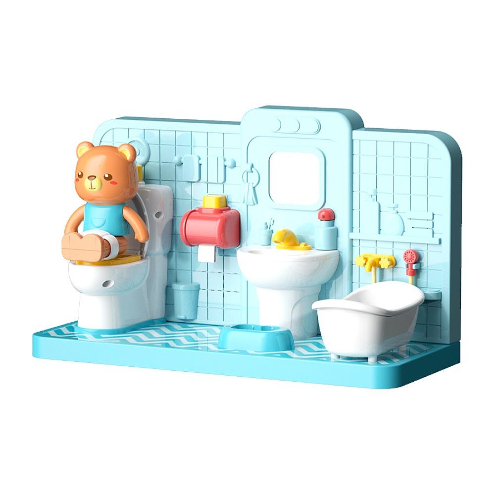 Enlightenment Toy Funny Electronic Toilet Toy Restroom Puzzle Toy  Doll House Accessories