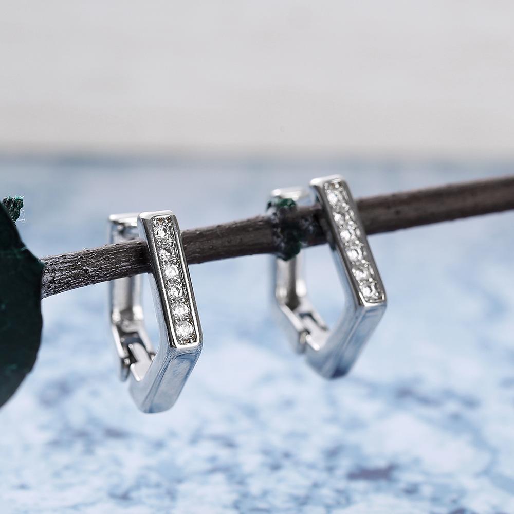 Earrings That Do Not Need To Be Removed When Sleeping Sterling Silver Simple Small Earrings Femininity Ear Buckles Personalized Geometric Earrings