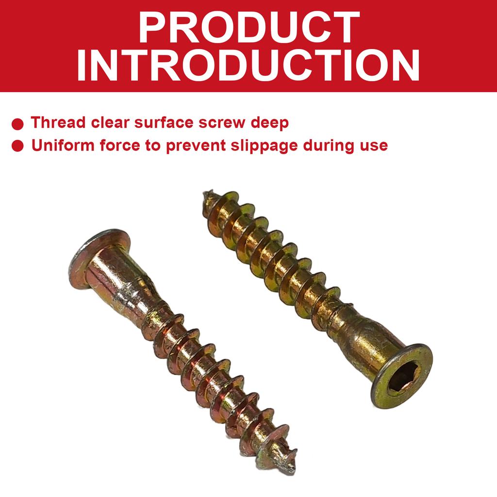 VKKM 100PCS Color Zinc Hexagon Socket Self-Tapping Screws, with Bits, High Strength and Corrosion Resistance