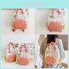 New Cute Strawberry Canvas Kids Backpack Adorable Preschool Bag For Girls And Boys