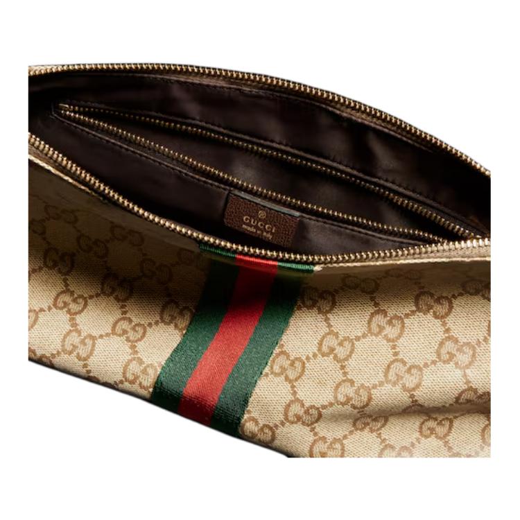 Gucci Generation Classic Print Leather Clutch Unisex Clutch Dark-Brown 875821-FAF79-8547
