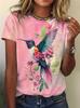 2025 Summer Fashion 3D Animal Birds Print Women T-Shirts Casual O-Neck Short Sleeve Tee Kawaii Girl Trend Ladies Female Clothing