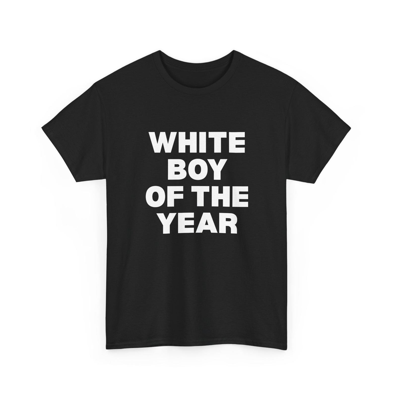 White Boy Of The Year Shirt, Man Oversized T-Shirt, Streetwear, Classic Cotton Short Sleeve L