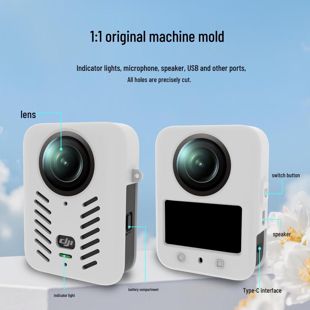 Osmo 360 Silikon-Körperhülle & Displayschutz für DJI Action Kamera - Kratzfeste Schutzhülle
