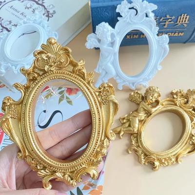 Viktorianischer Stil Harz Fotorahmen Vintage Hof Schminktisch Tischplatte Kommode Dekoration Ornamente Aufbewahrungsrahmen Zubehör Requisiten