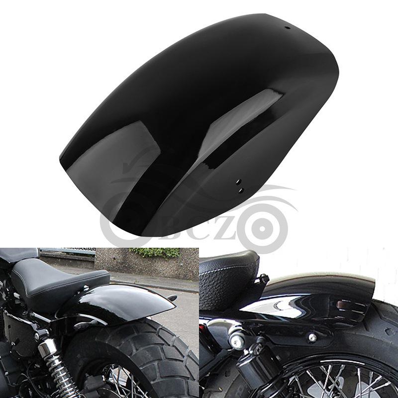 Harley 883 XL1200 X48 Custom Bobber Rear Fender Mudguard Black (ABS)