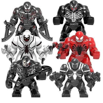 6ks Venom Velké Minifigurky Stavební Kostky Hračky Sada Akční Figurky