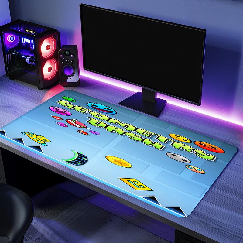 Geometry Dash Mouse Pad - Non-Slip Rubber Base, Smooth Surface for Work,Gaming,Office,And Home Use, Desk Mouse Pad
