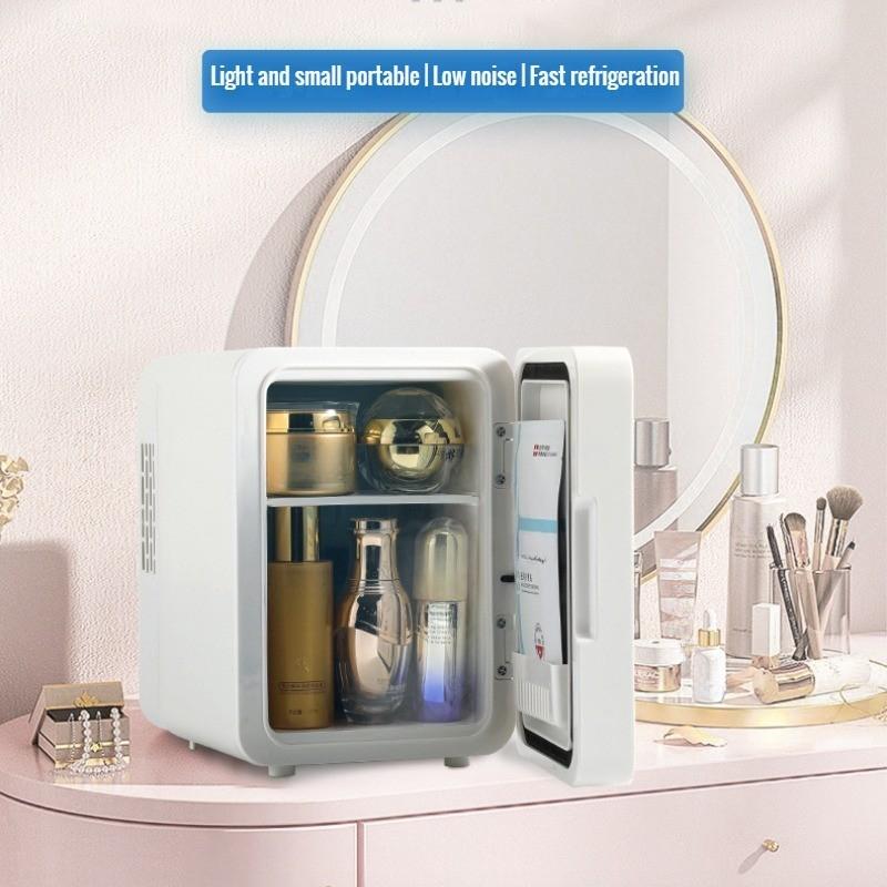 4L Mini Mirror Refrigerator Portable Household and Car Dual-purpose Fridge Dormitory Cosmetic Cold Storage Cabinet