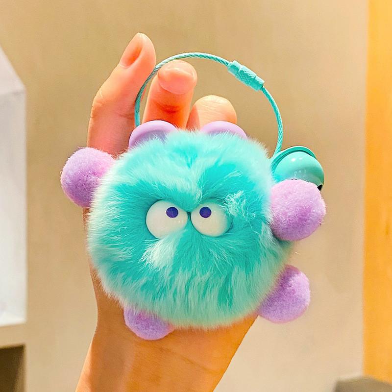 

Rabbit Creative Plush Sprite Keychain Lovely Car Key Holder For Women циан