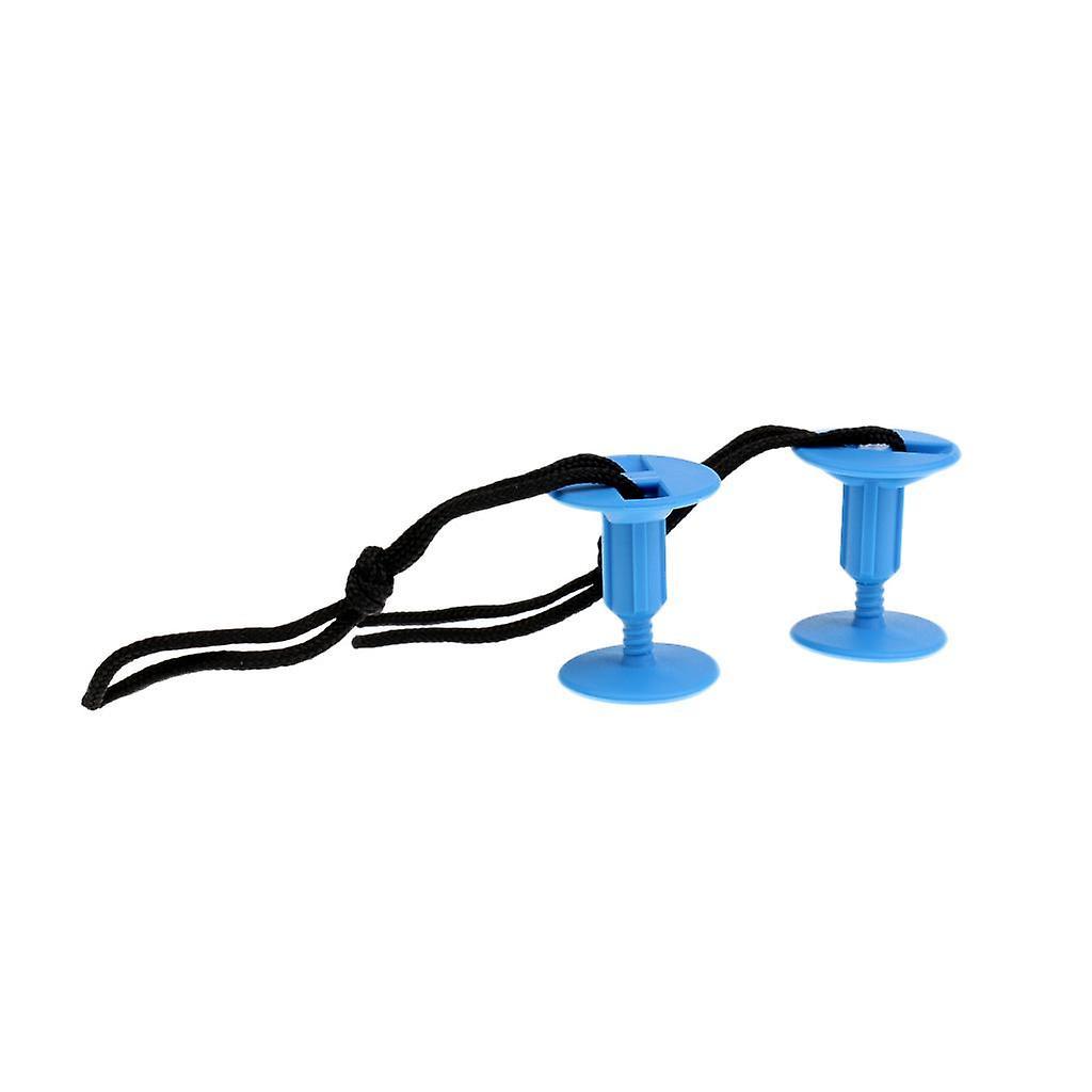 2 Pieces Bodyboard Surfboard Leash Plugs with Cords Strings Blue