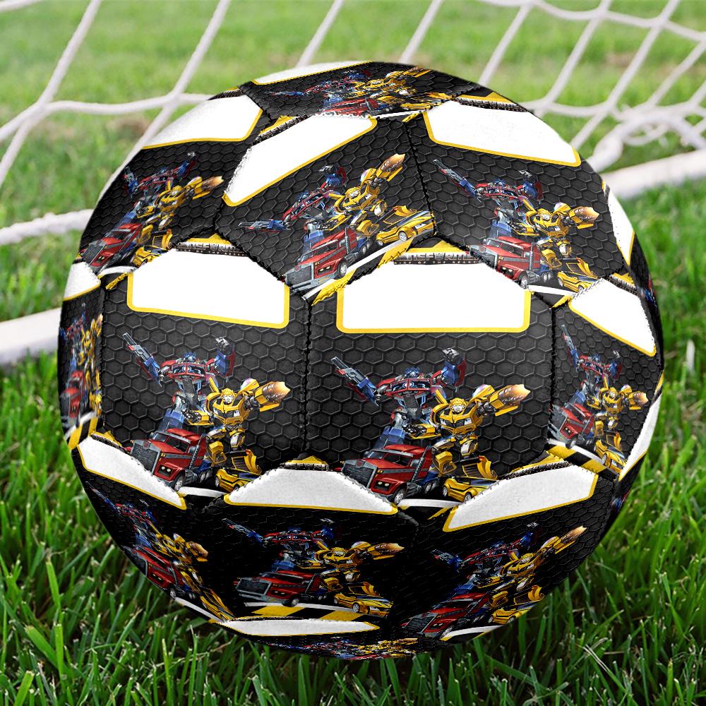 Pallone da Calcio Misura 5 Tema Transformers, Adatto Sia per Partite Indoor che Outdoor, un Regalo Adatto a Tutti.