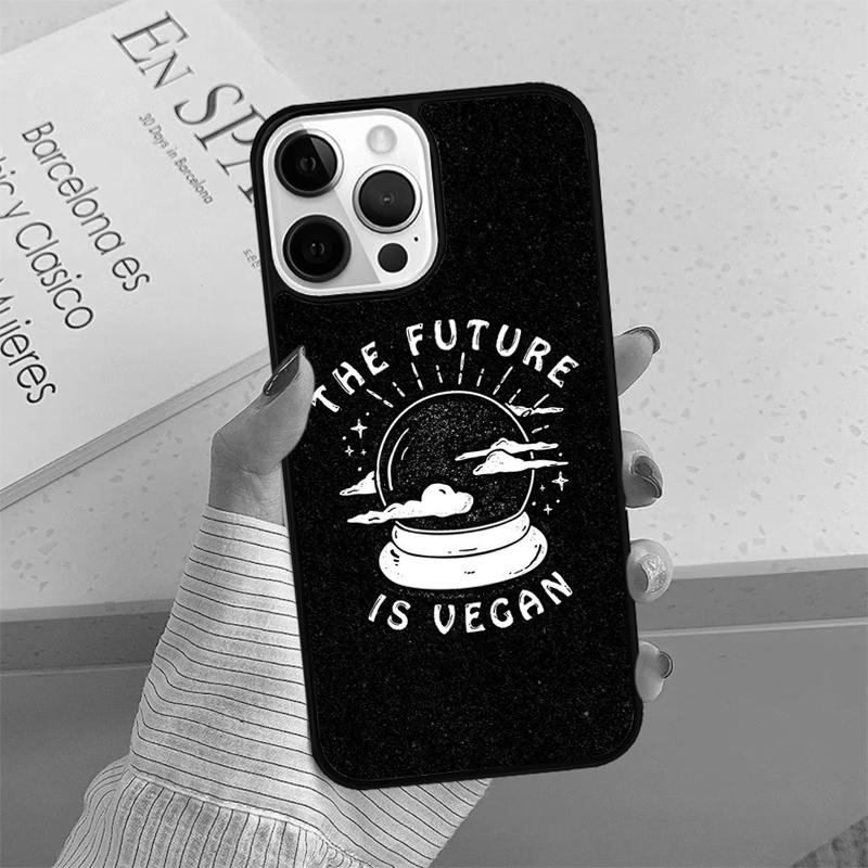 Vegan Vegetarian Phone Case Cover For iPhone 17 Air 15 16 16e 14 13 Pro Coque 12 11 Pro Max For Apple PLUS Fundas