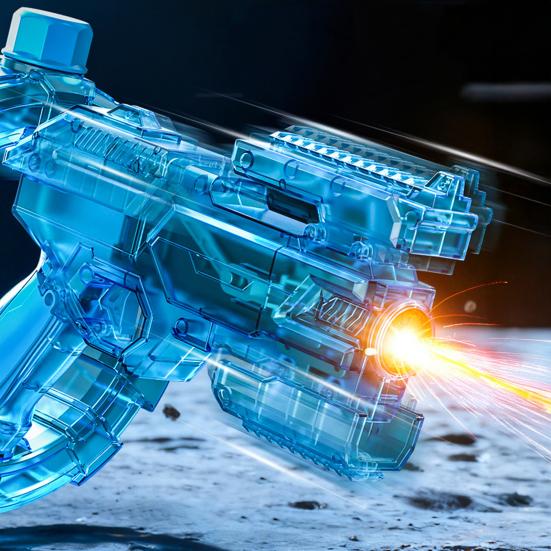 Rechargeable Electric Water Shooter with 800ml Tank & 32ft Range Full-Auto Splash Tot with LED Lights Effect Summer Outdoor Toy for Kids Teens Adults