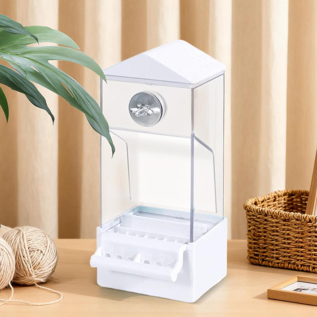 Bird Feeder For Cage Automatic Pet Parrot Feeder For Cage Transparent Birds Dining Food Container For Animals Zone Backyard