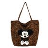Niche Leopard Print Canvas Bag Bag 2025 New Women's Bag Special Shoulder Large Capacity Lazy Portable Commuter Bag