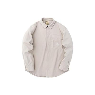 Pure Color Logo Buttoned Collar Jacket Unisex Jackets Gray 172248771-1