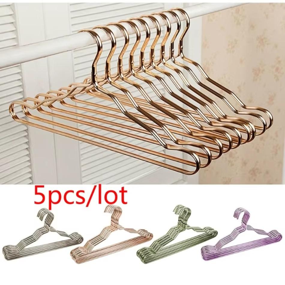 5 Pcs/set Chidren Clothes Hangers Multi-Size Kid Adult Clothes Hanging Rack Wholesale Heavy Duty High Quality Metal Hangers