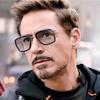 1pair Men's Metal Geometric Frame Pilot Style Retro Fashion Glasses