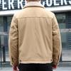 Winter Men's Lamb Wool Jacket Men's Fleece Thickened Men's Thermal Cotton-padded Jacket Lapel Casual Sports Jacket