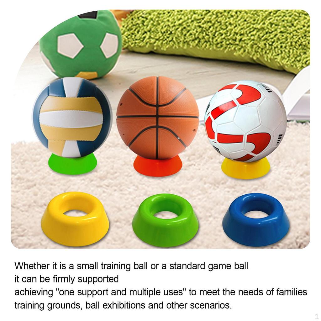 4 Pack of Ball Holders for Volleyball And Football Display Options