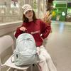 Schoolbag Simple Solid Color Small Fresh Soft Girl Backpack Fashion Trend High Value Versatile Backpack Light Student Bag