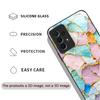 Luxury Marble Textured Patterns Tempered Glass Phone Case for Samsung Galaxy S25 Ultra S24 S23 Plus S22 S21 S20 FE A56 A55 Cover