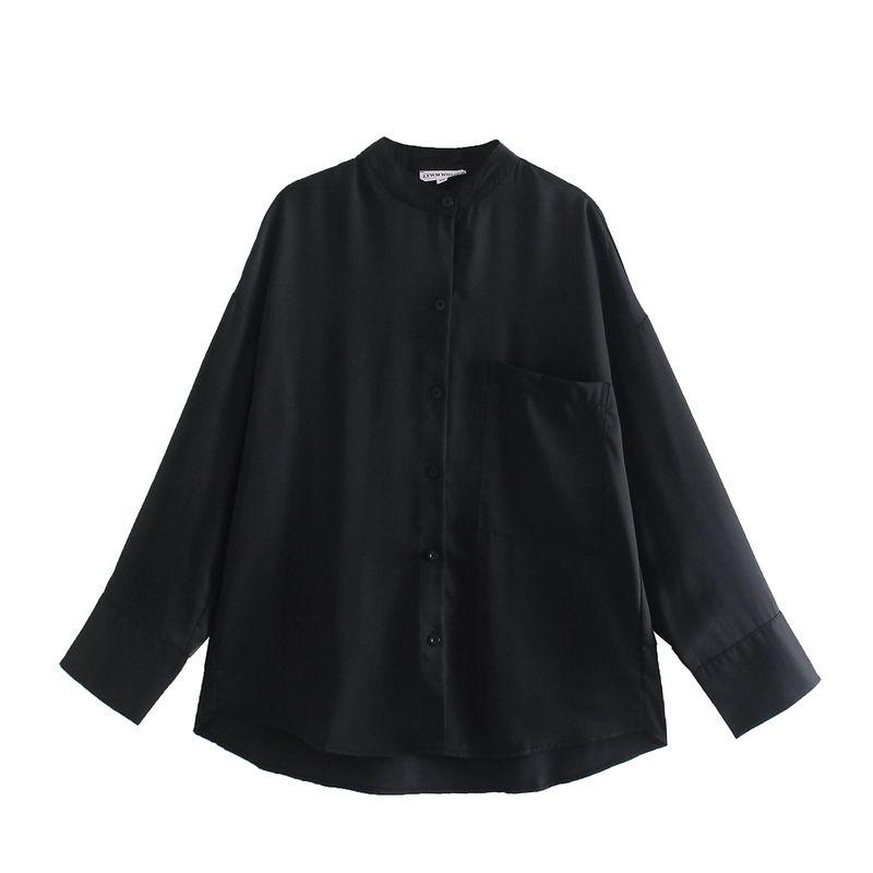 

Women s Fashion Draped Stretch High Waist Drawstring Shirt Black Tops XS